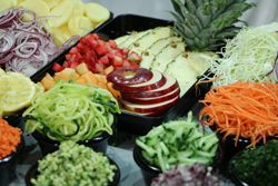 grøntsager på et bord